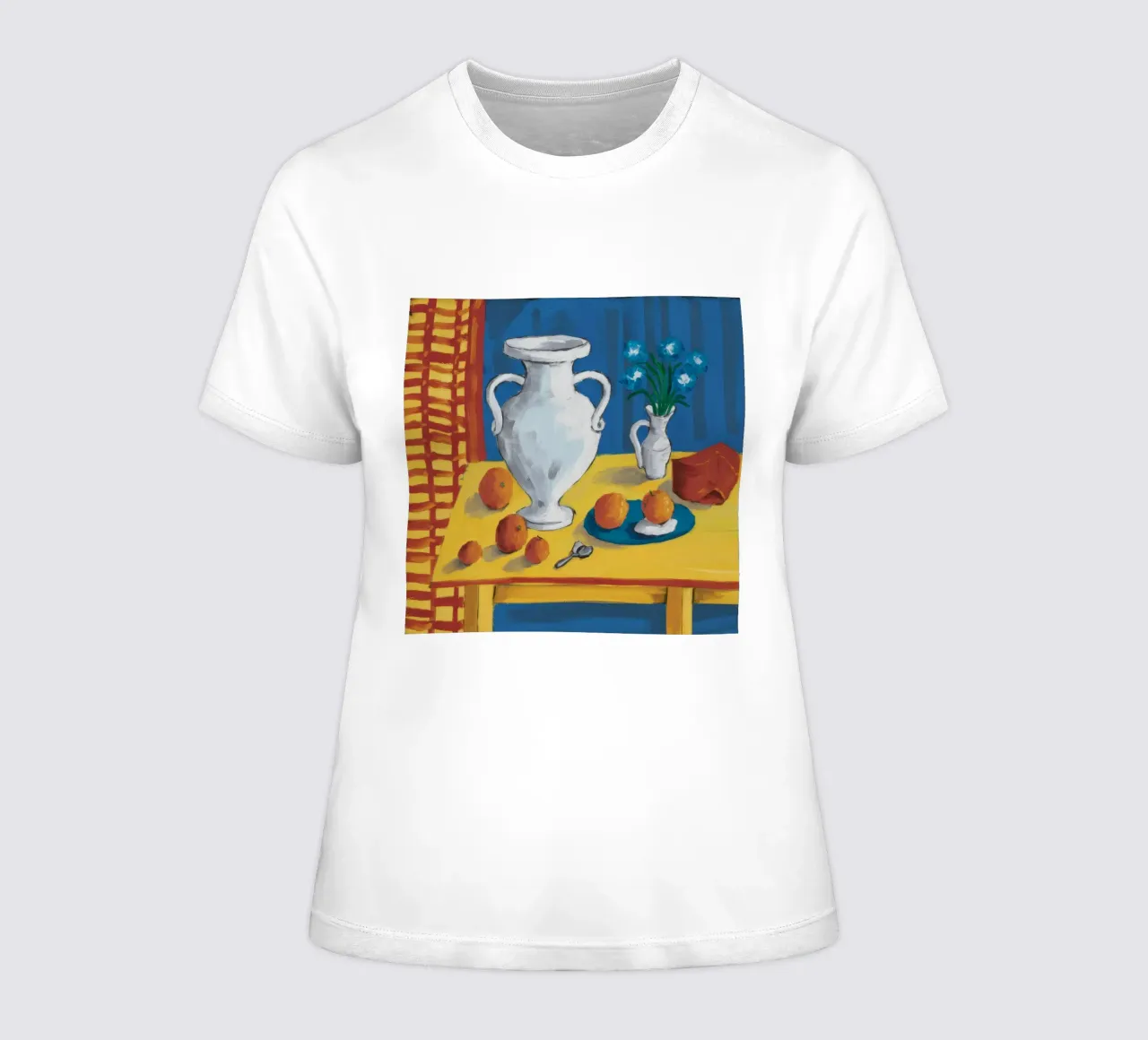 White Urn Stillness women's fitted t-shirt by Stone Decade