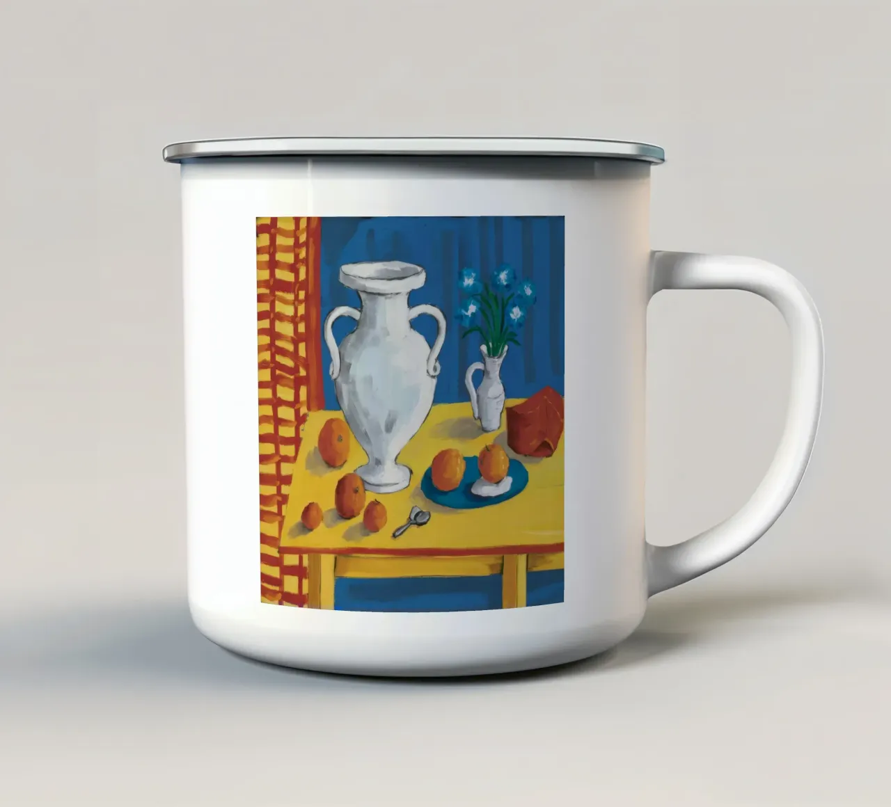 Urna bianca Stillness tazza in smalto da Stone Decade