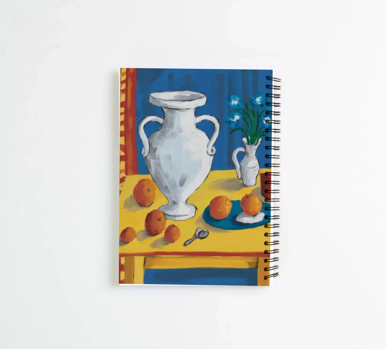 White Urn Stillness spiral notebook by Stone Decade