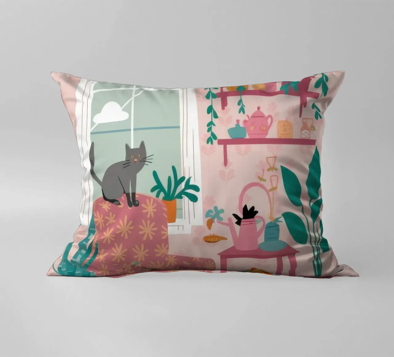 Tropical Lounging decorative cushion by Marigold Tiga