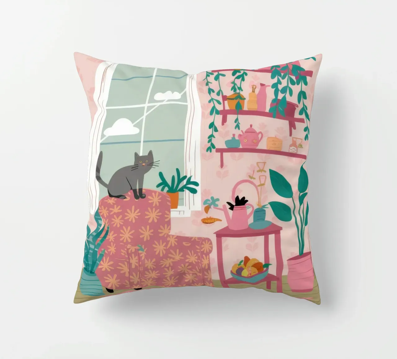 Tropical Lounging decorative cushion by Marigold Tiga