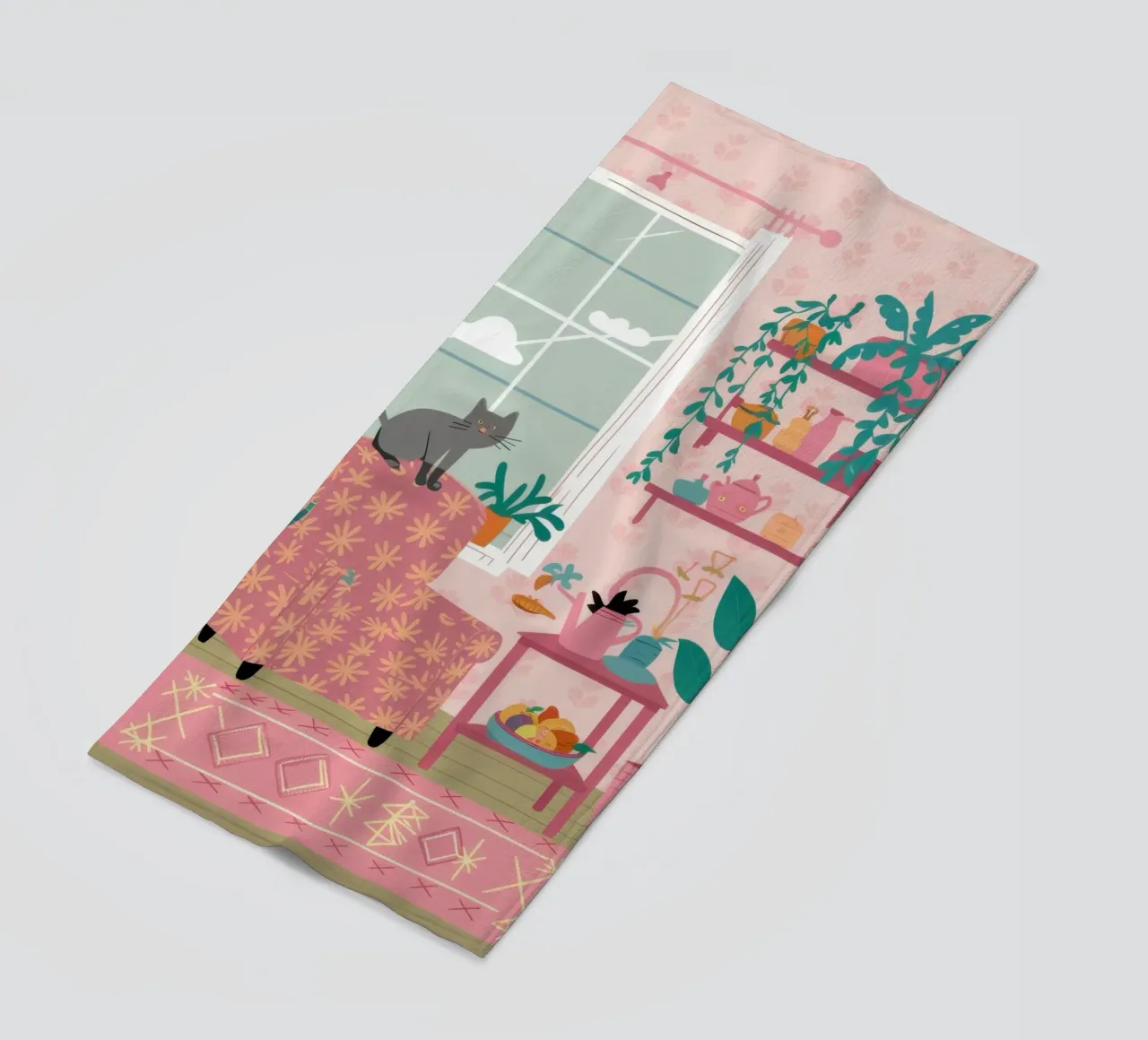 Tropical Lounging beach towel by Marigold Tiga