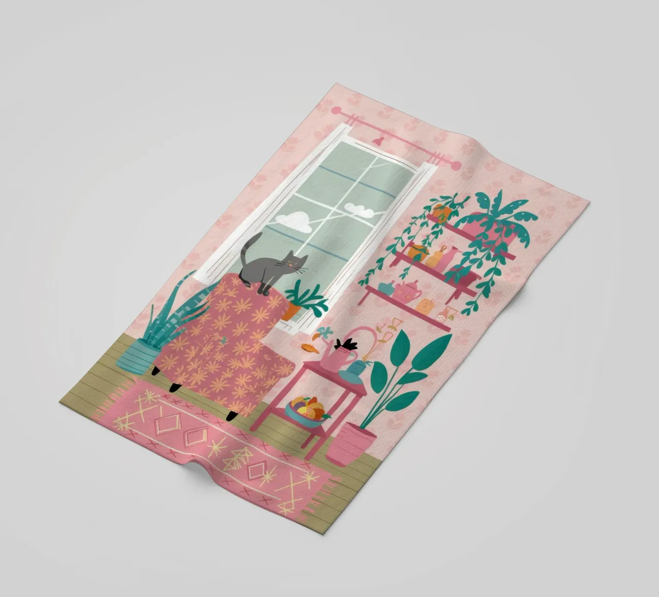 Tropical Lounging beach towel by Marigold Tiga