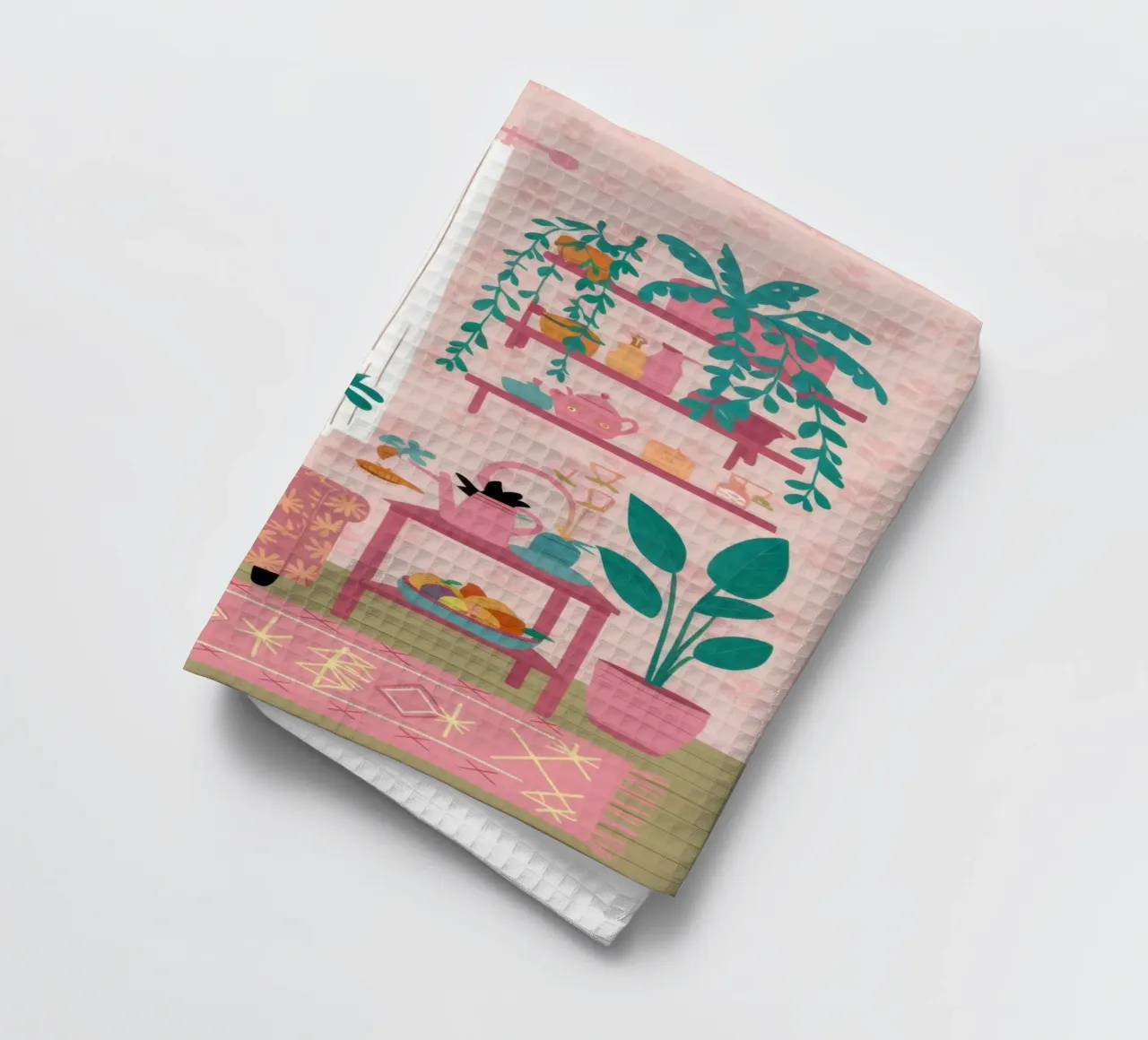 Tropical Lounging tea towel by Marigold Tiga