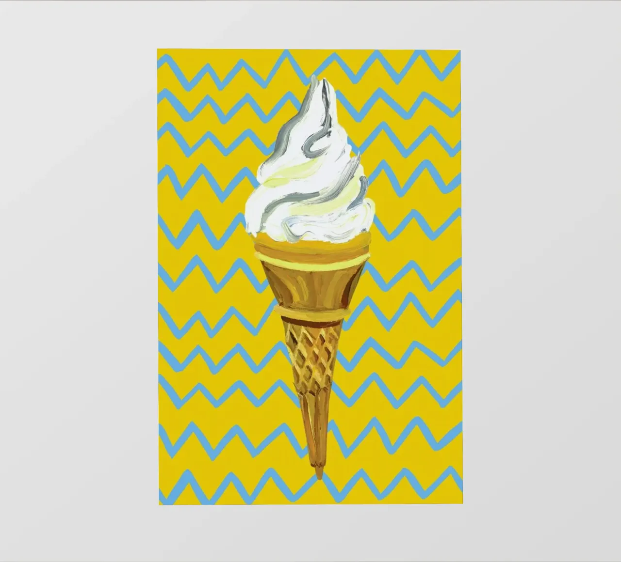 Ice Cream Yellow Zigzag telo in pvc da Alice Straker