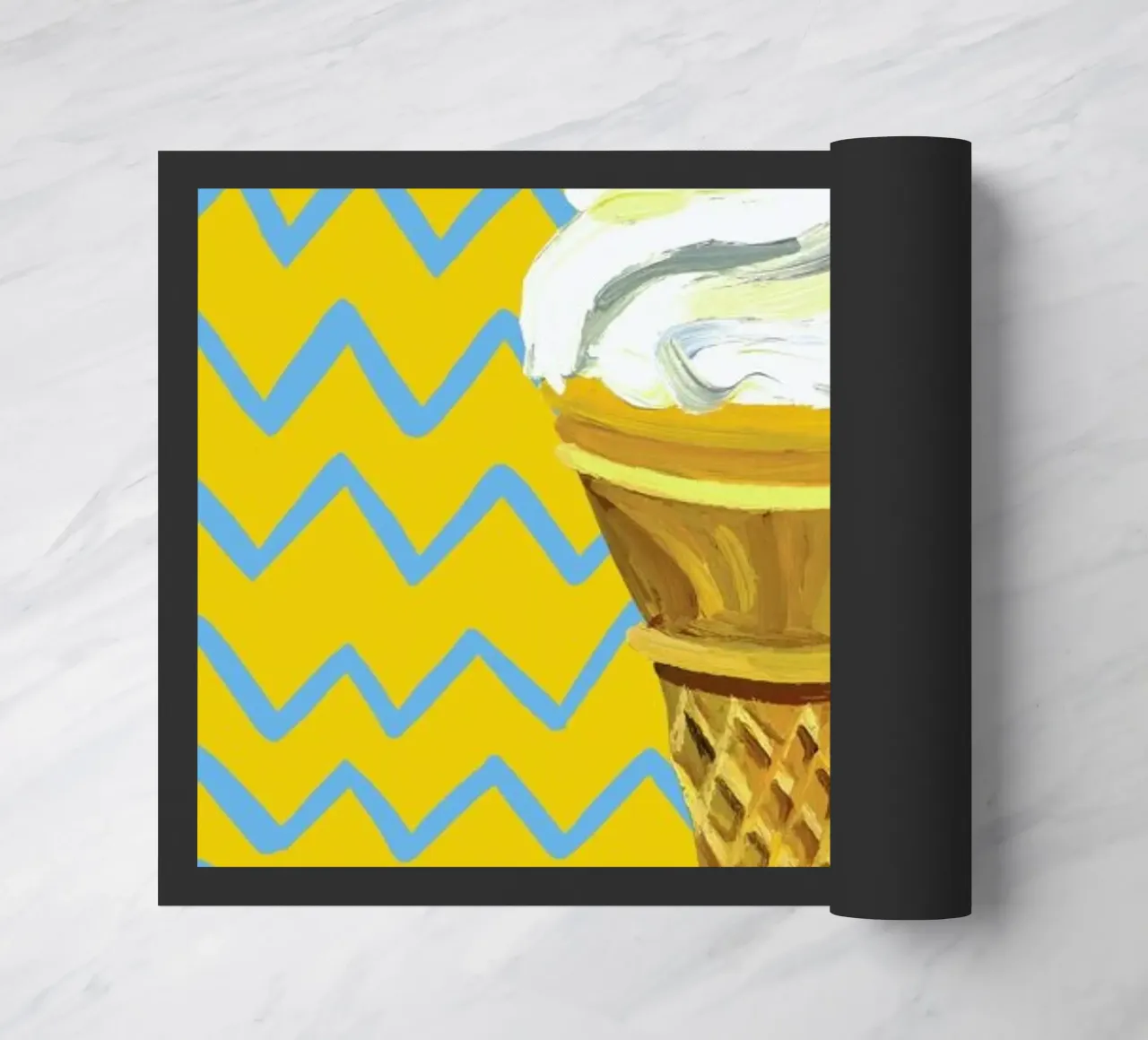 Ice Cream Yellow Zigzag zerbino da Alice Straker