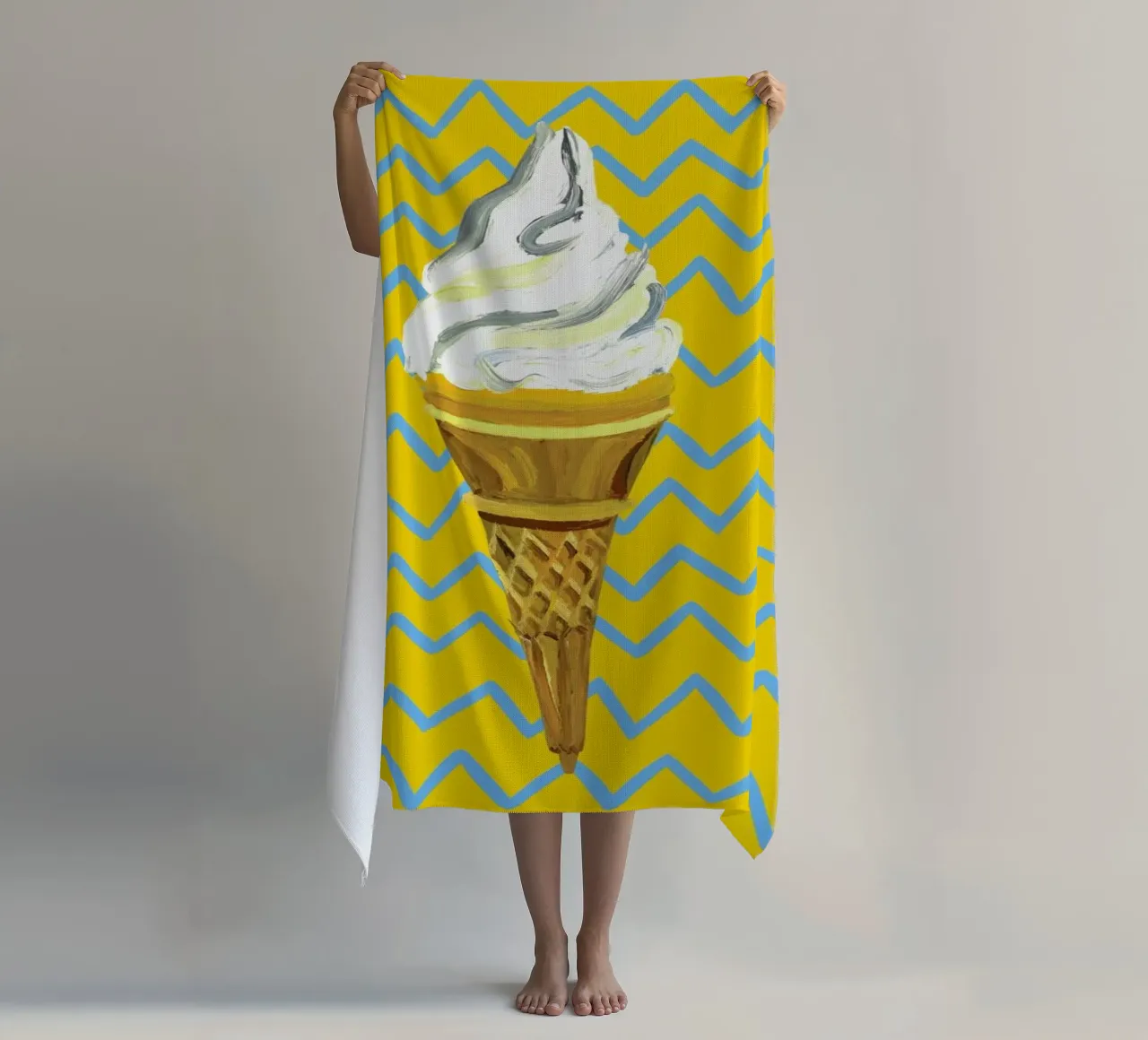 Ice Cream Yellow Zigzag telo mare da Alice Straker