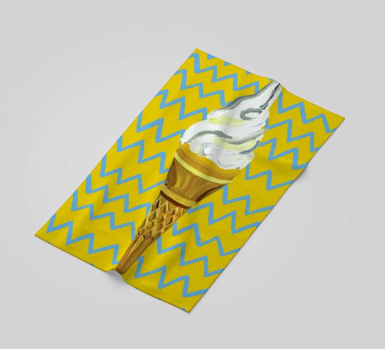 Ice Cream Yellow Zigzag telo mare da Alice Straker