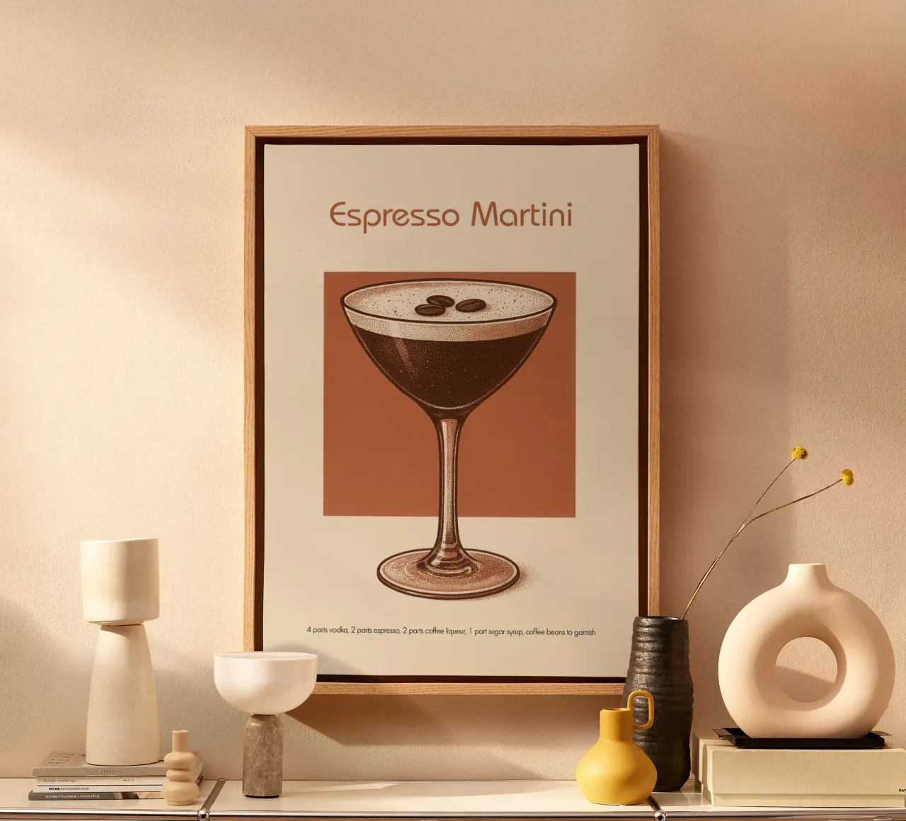 Espresso Martini tela con Cornice a cassetta da Attaboy Dsgn