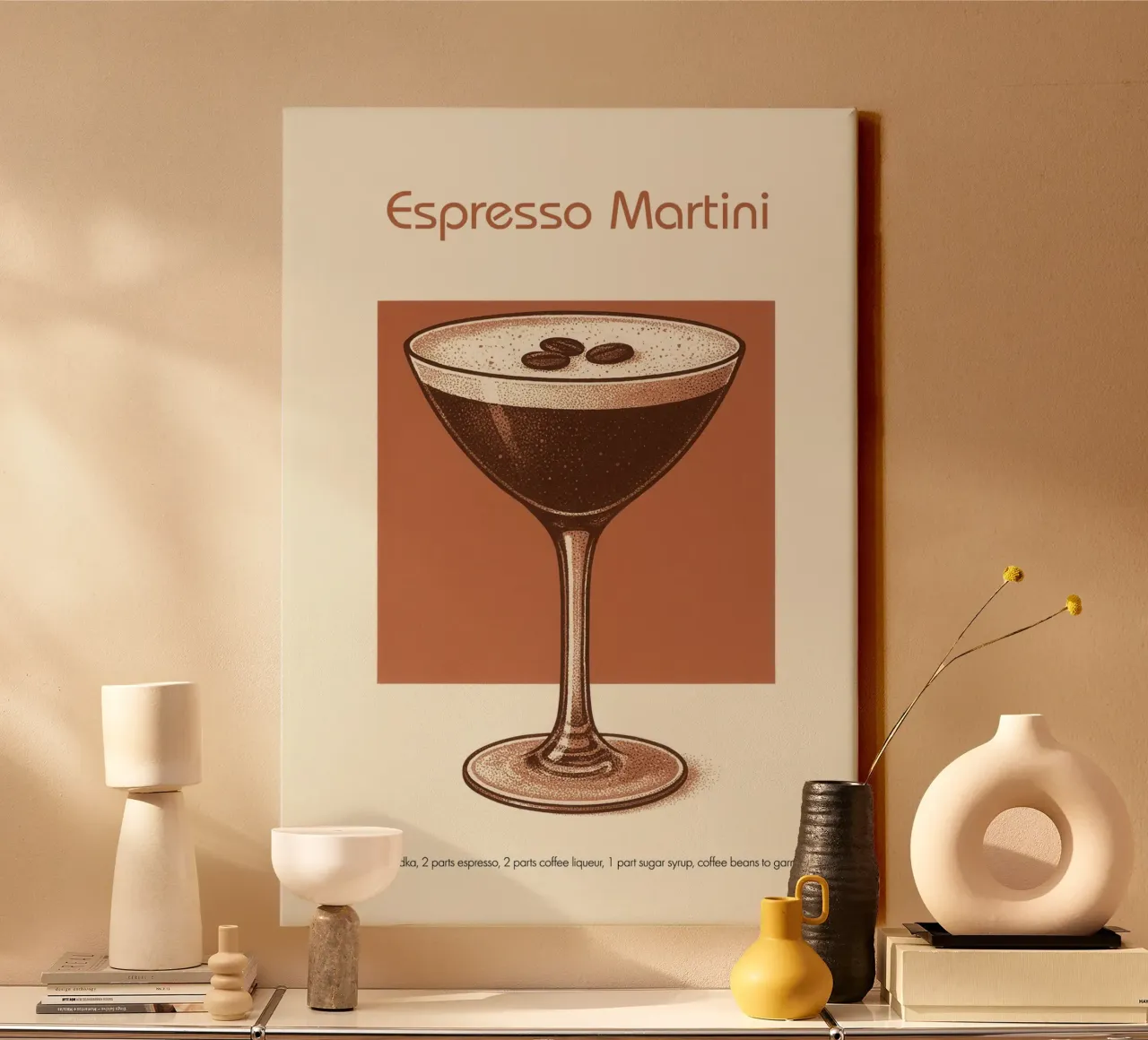 Espresso Martini tela con Cornice a cassetta da Attaboy Dsgn