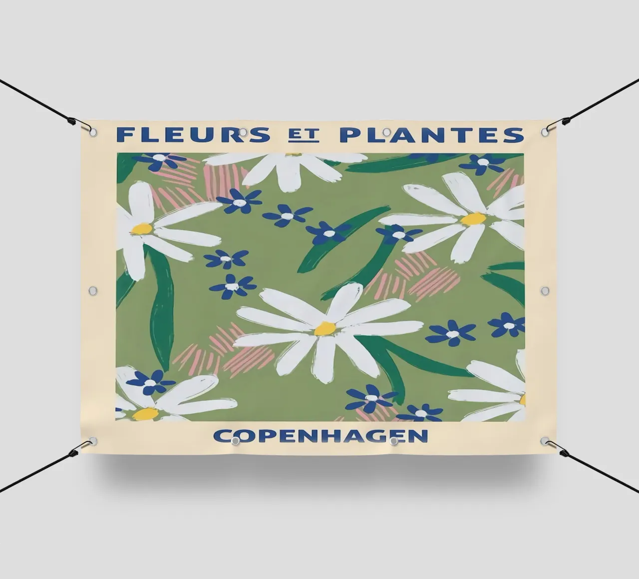 Fiori e palme di Copenhagen telo in pvc da Jose