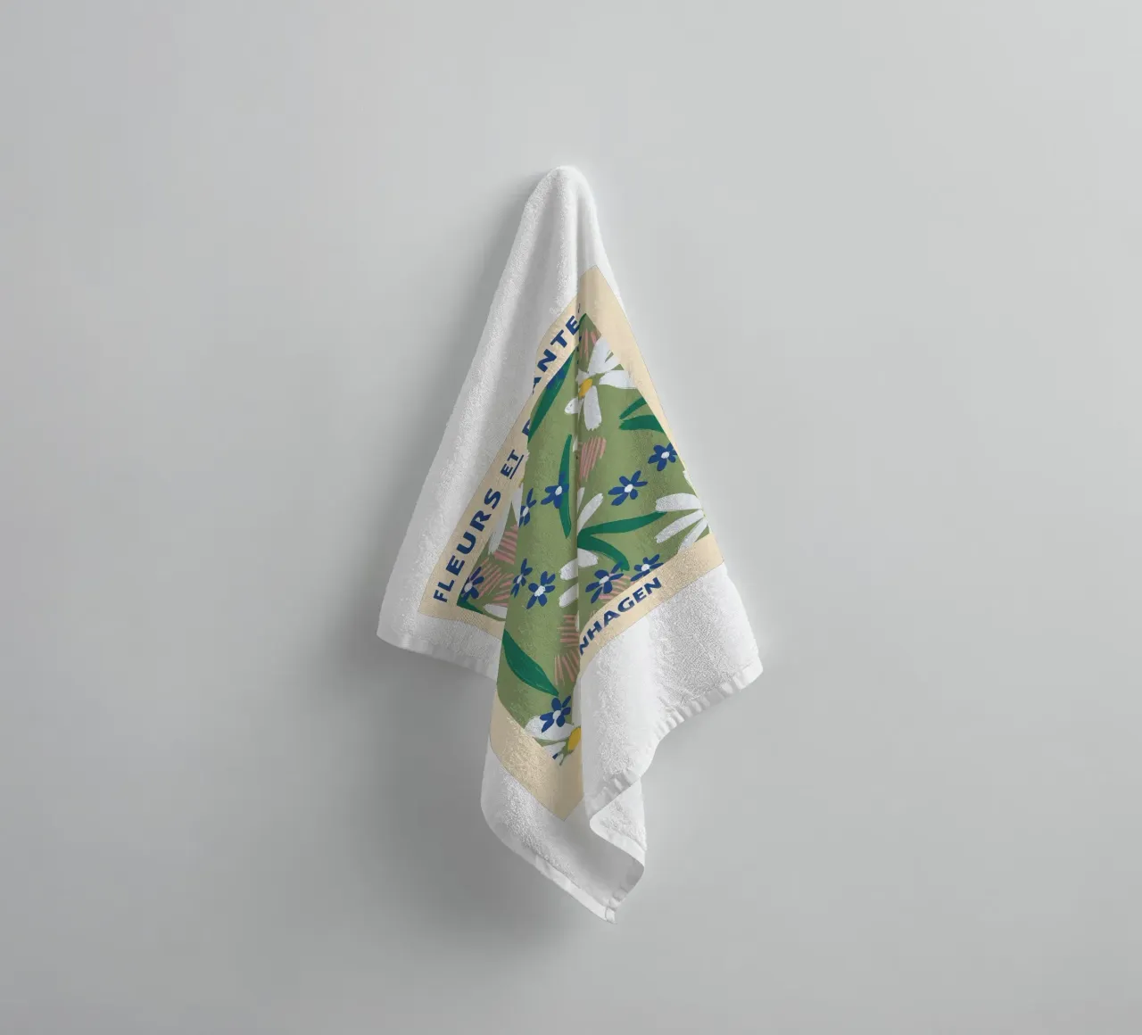 Fiori e palme di Copenhagen asciugamano da bagno da Jose