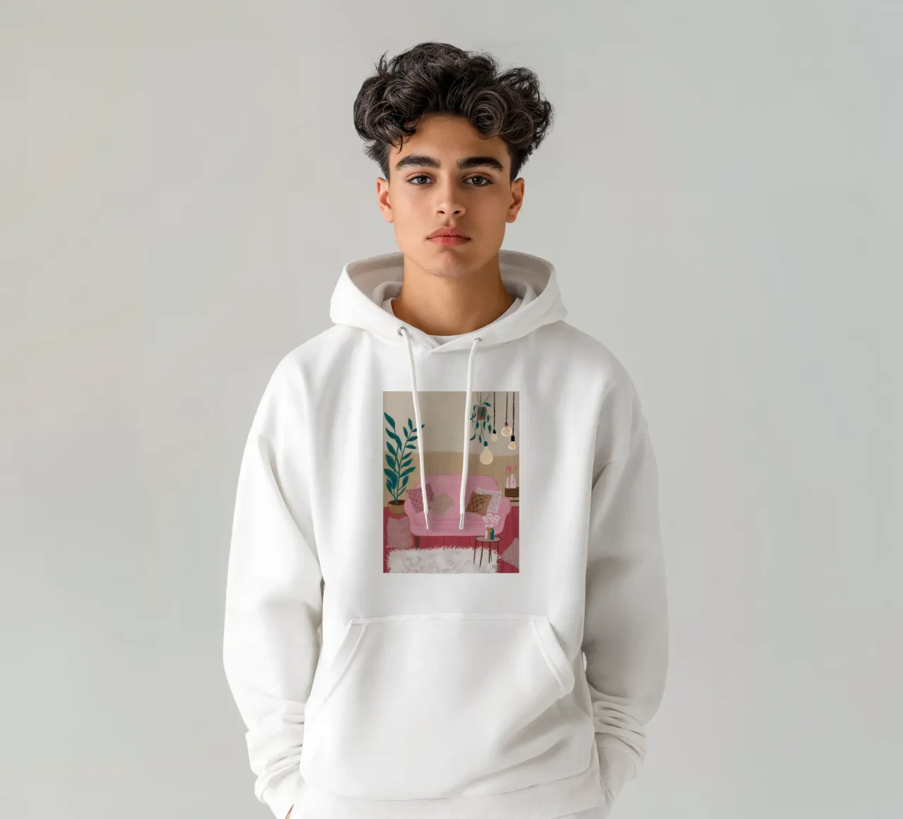Sofá rosa Quietud sudadera con capucha de Marigold Tiga