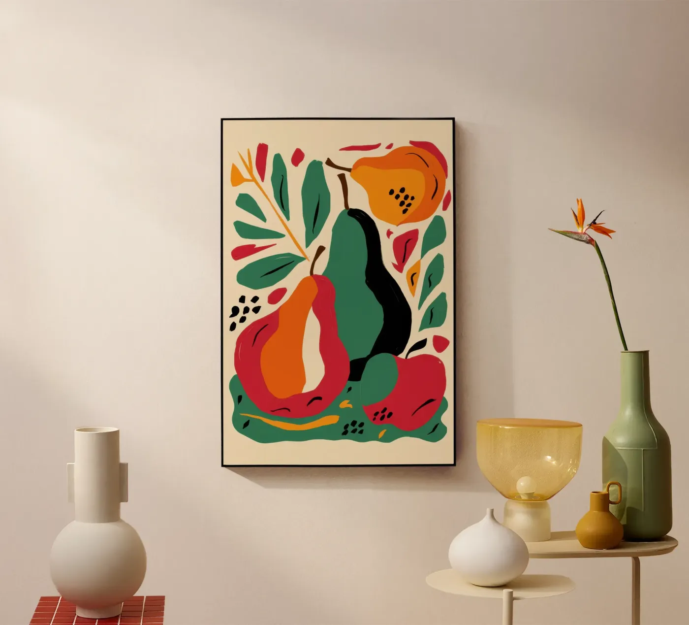 Pera e fiore astratto plexiglass da Sentinel Glow