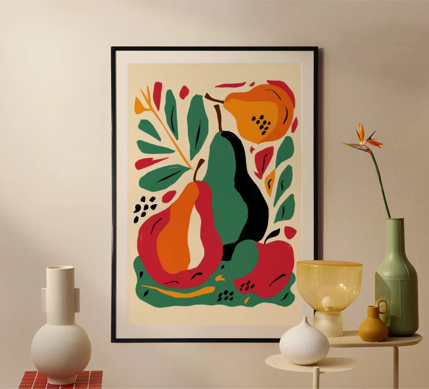 Pera e fiore astratto poster da Sentinel Glow