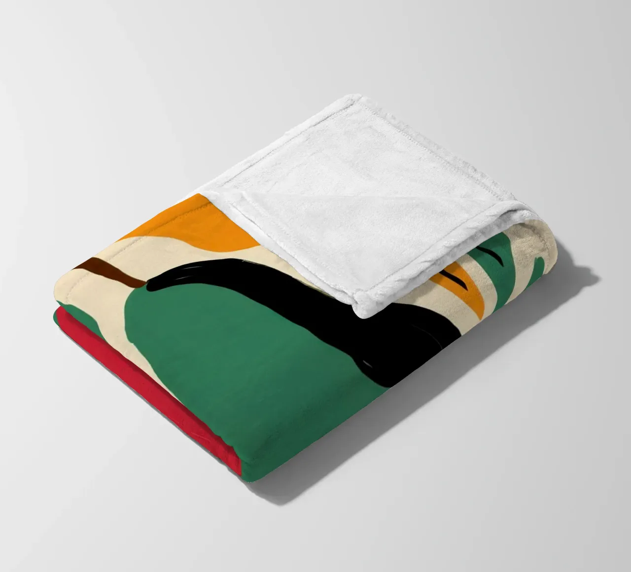 Abstract Pear and Flower fleece blanket by Sentinel Glow