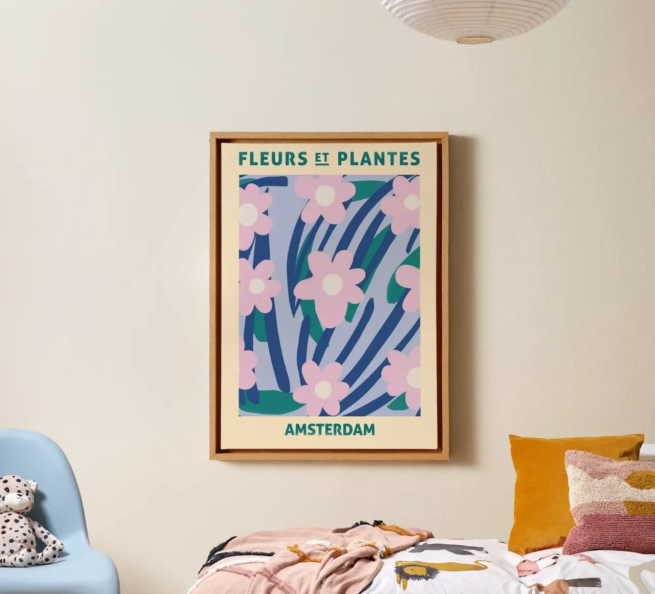 Bloemen en Planten Amsterdam canvas met Baklijst van Jose