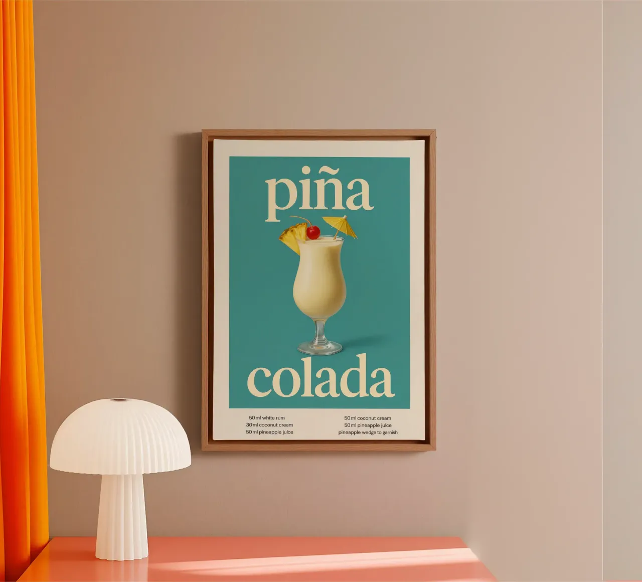 Pina Colada canvas met Baklijst van Attaboy Dsgn