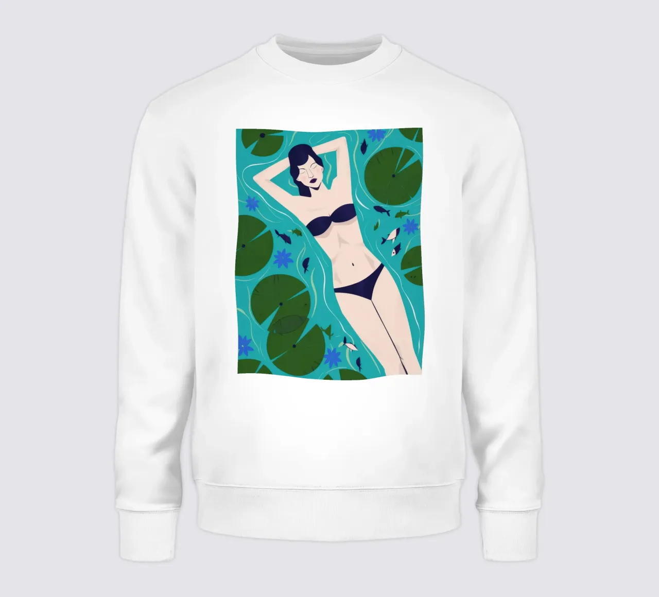 Bikini Girl Lily Pads felpa da Marigold Tiga