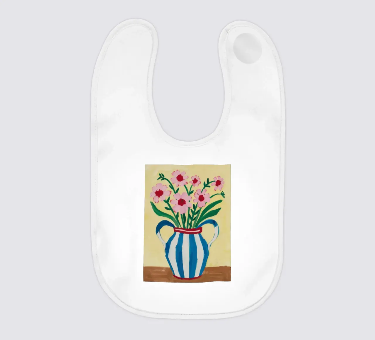 Vaso a righe Bouquet rosa bavaglino da Pale Aura
