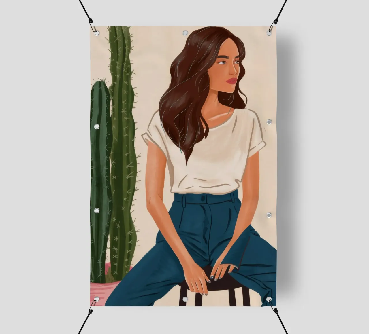 Cactus Jeans Repose telo in pvc da Pale Aura
