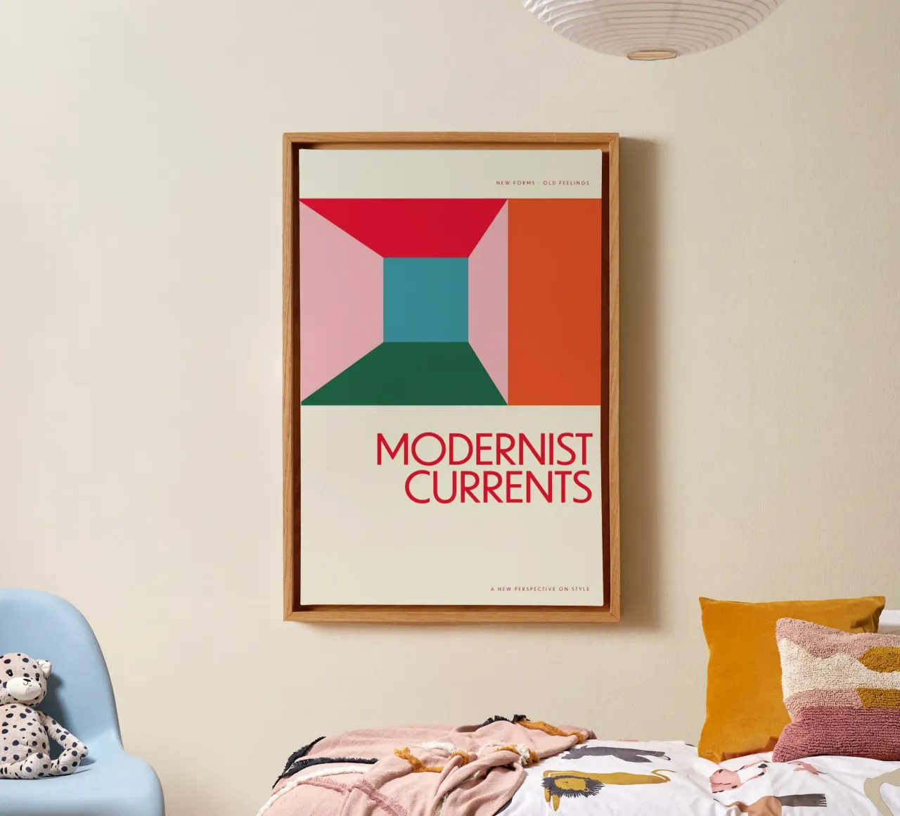 Modernist Currents 5 tela con Cornice a cassetta da Studio One