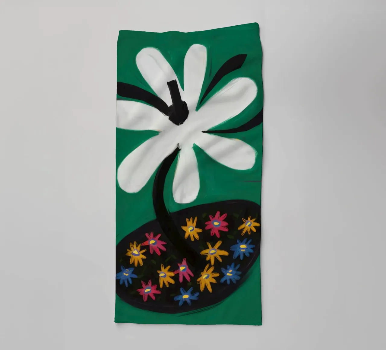 Abstract Leaf Pattern towel by Sentinel Glow