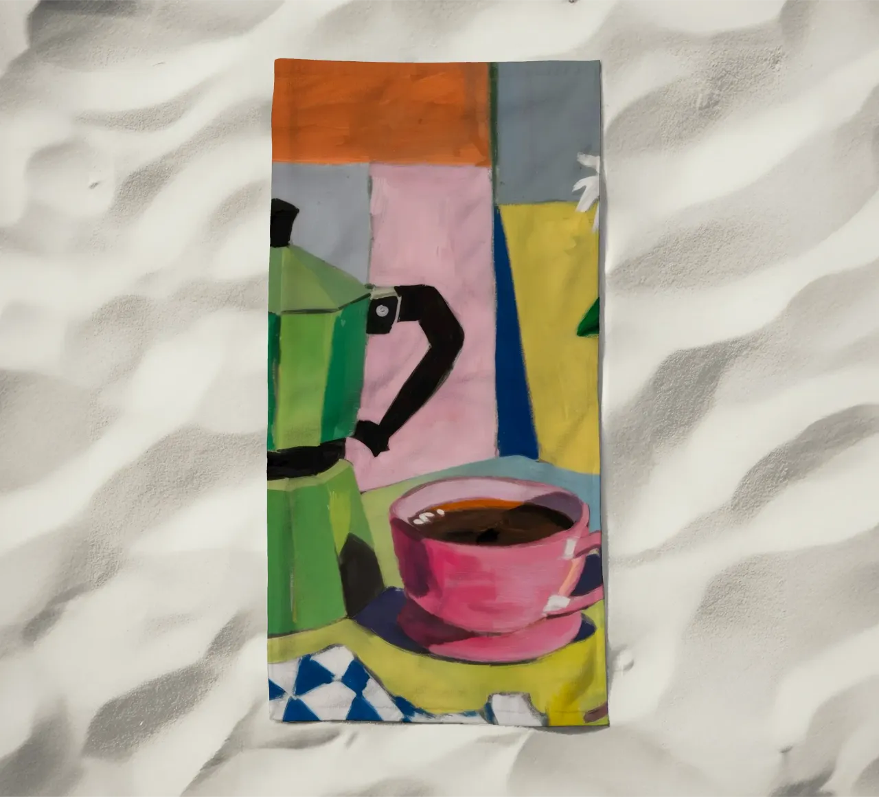Tazza Moka Pot rosa telo mare da Stone Decade