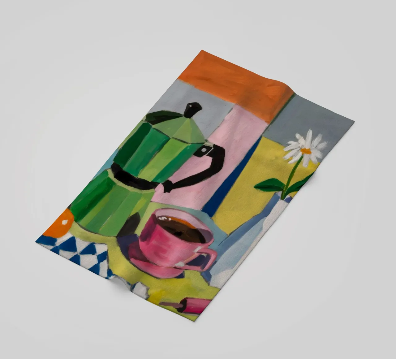 Tazza Moka Pot rosa telo mare da Stone Decade
