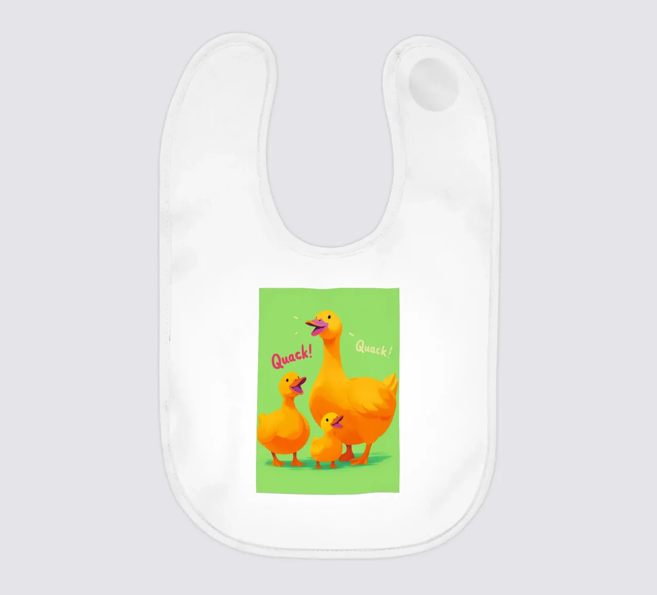 Funny Duck Family Quack baby bib by oneroad