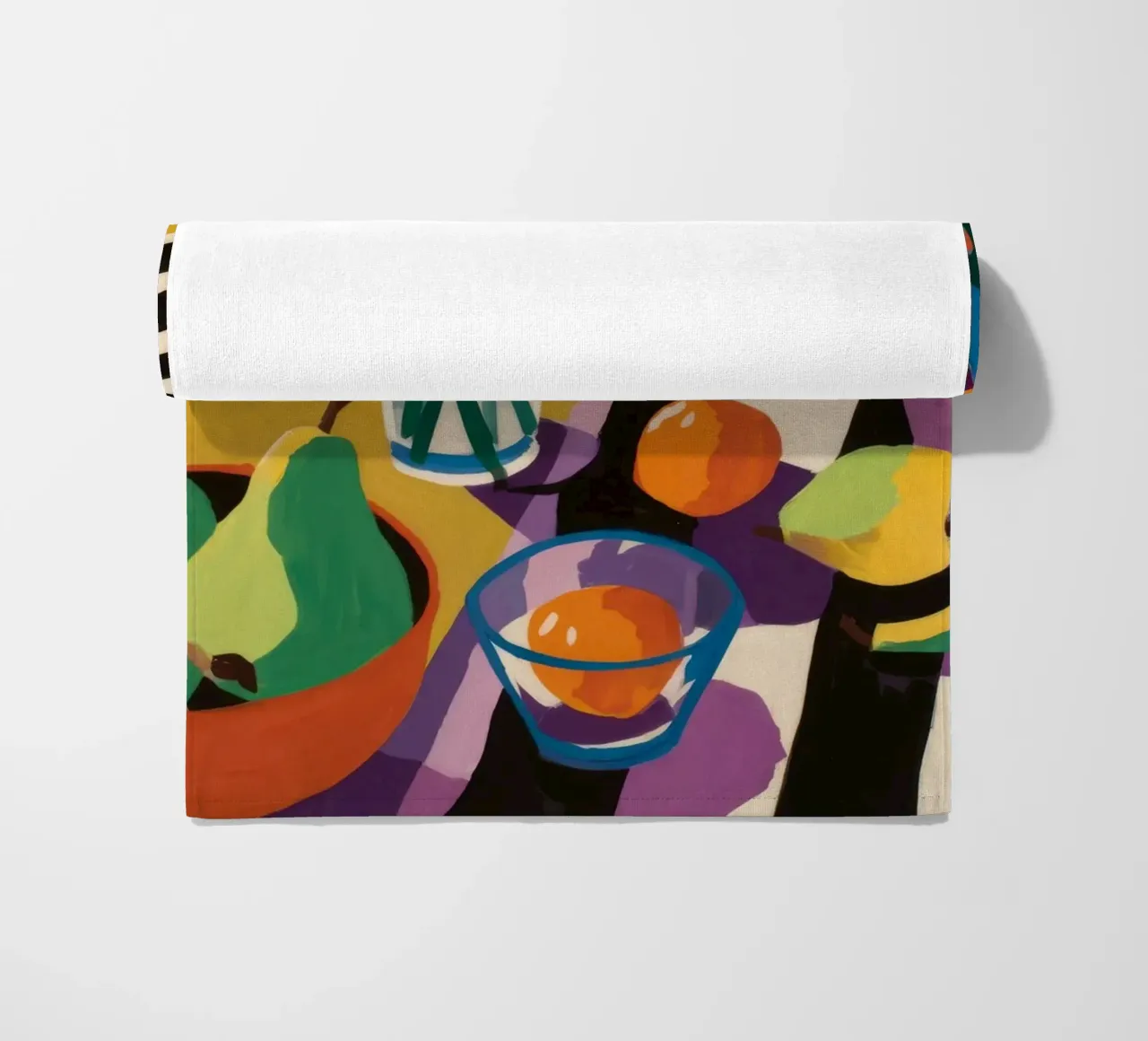 Table abstraite au citron serviette de plage de Stone Decade