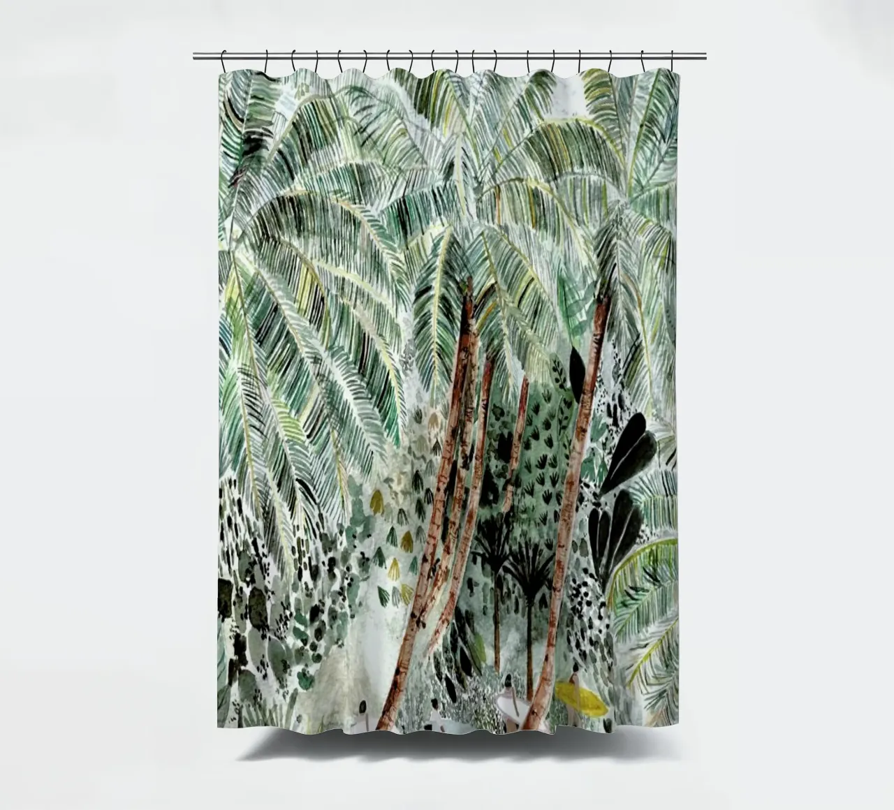 Jungle Surf shower curtain by Isabelle Vandeplassche