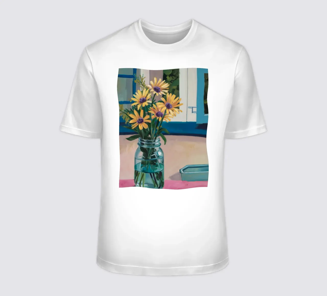 Sunflowers in a Jar t-shirt by Stone Decade