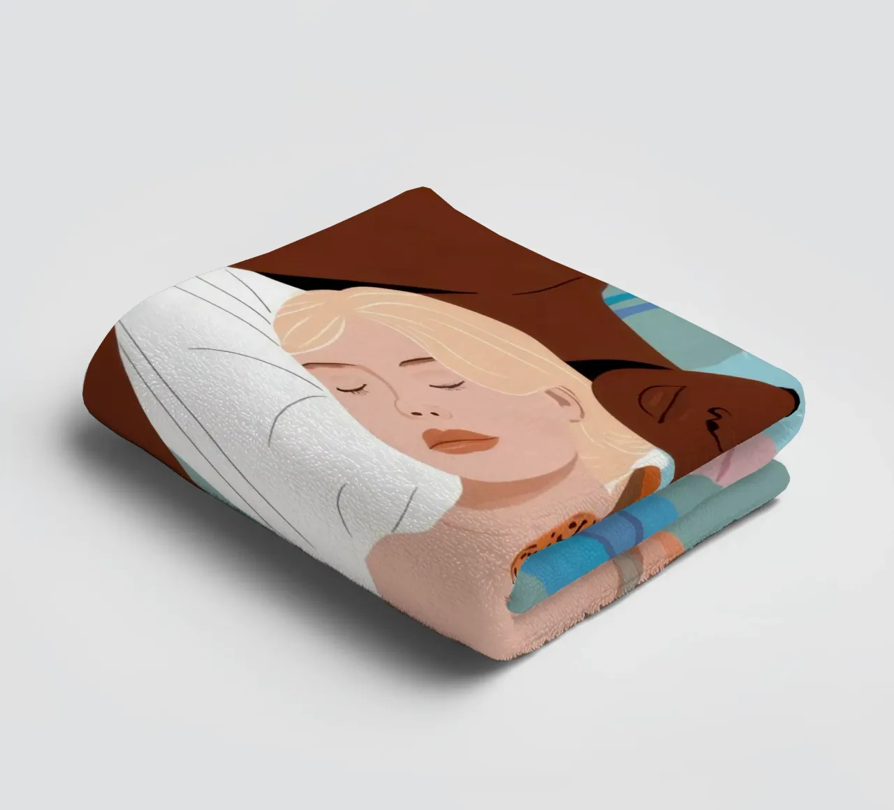 Leopard and Lover Embrace towel by Pale Aura