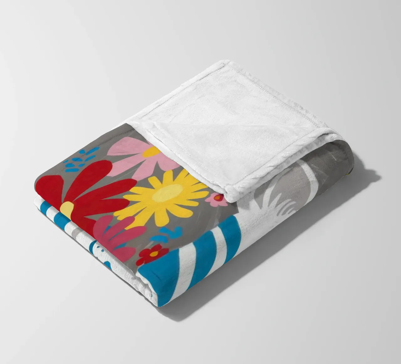 Gatto a righe Fiori gialli coperta in pile da Sentinel Glow