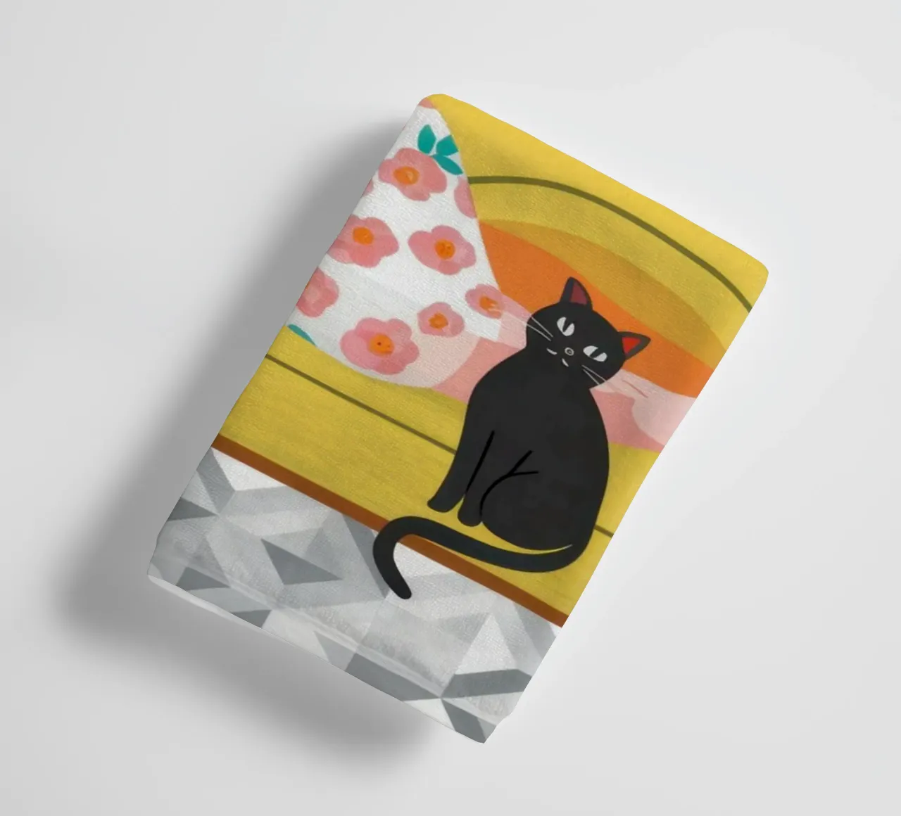 Orange Tree Cat Nap towel by Marigold Tiga