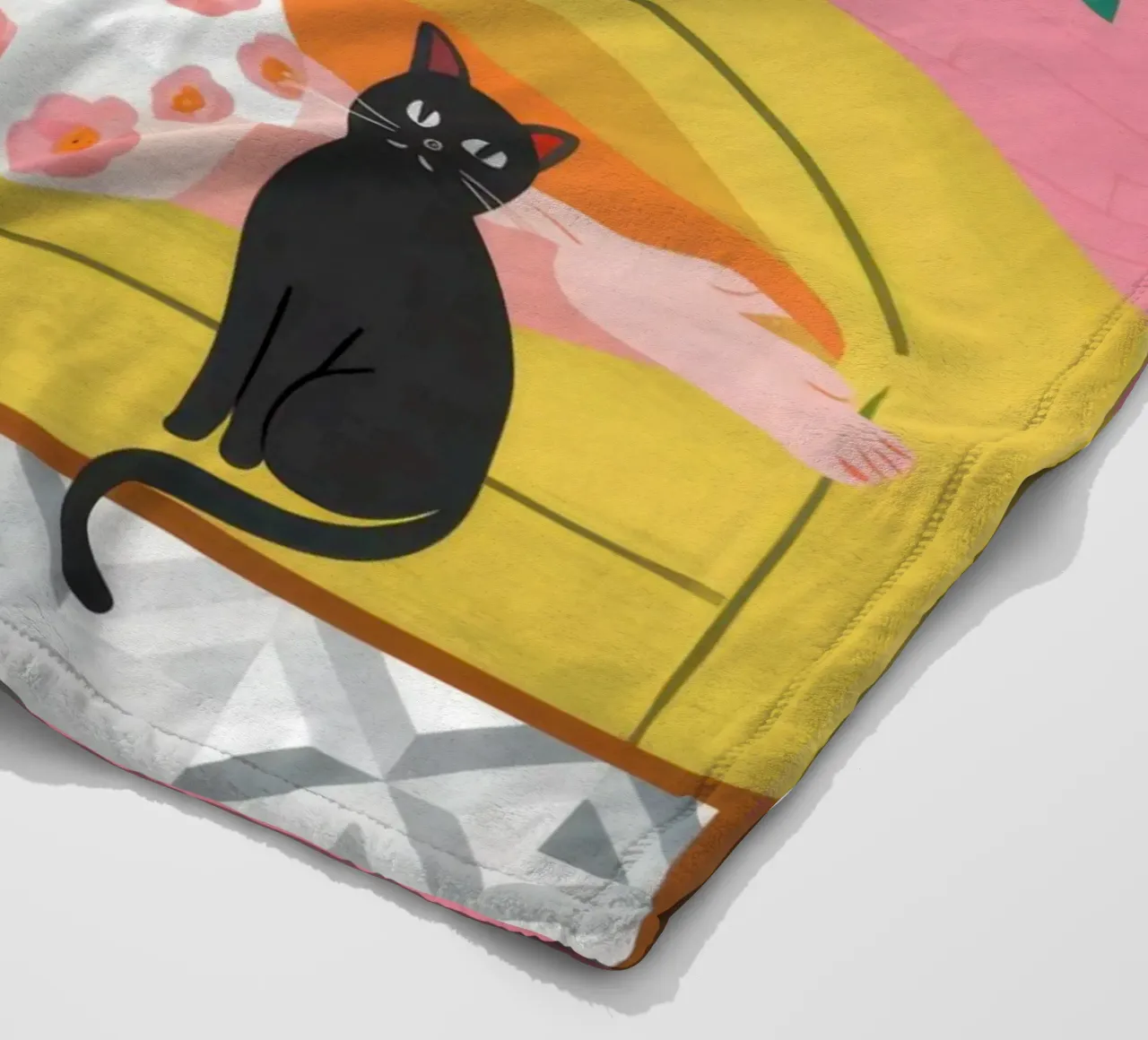 Sonnellino del gatto sull'albero d'arancio coperta in pile da Marigold Tiga