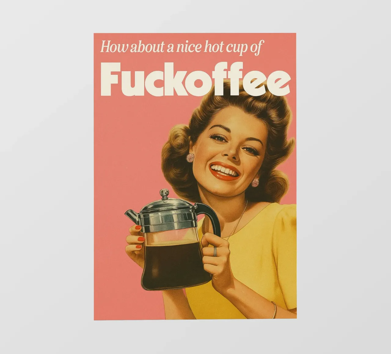 Lustiger Retro-Kaffee Sarkastische Küche PVC Plane von oneroad