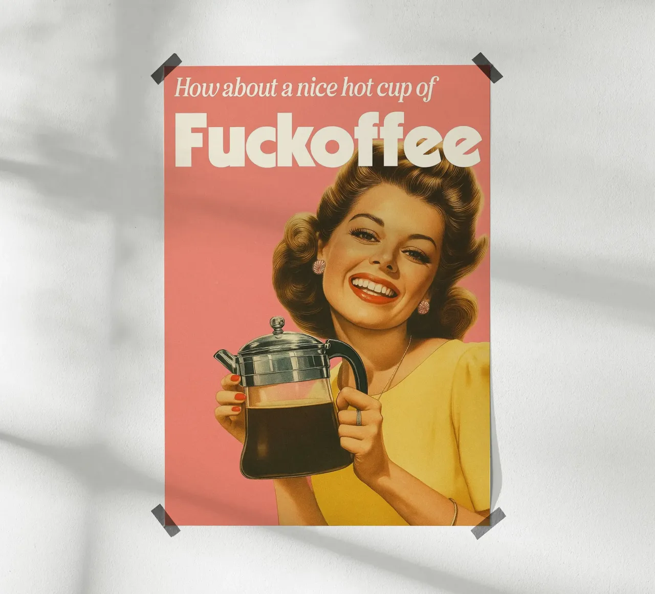 Funny Retro Coffee Sarcastic Kitchen hahnemühle by oneroad