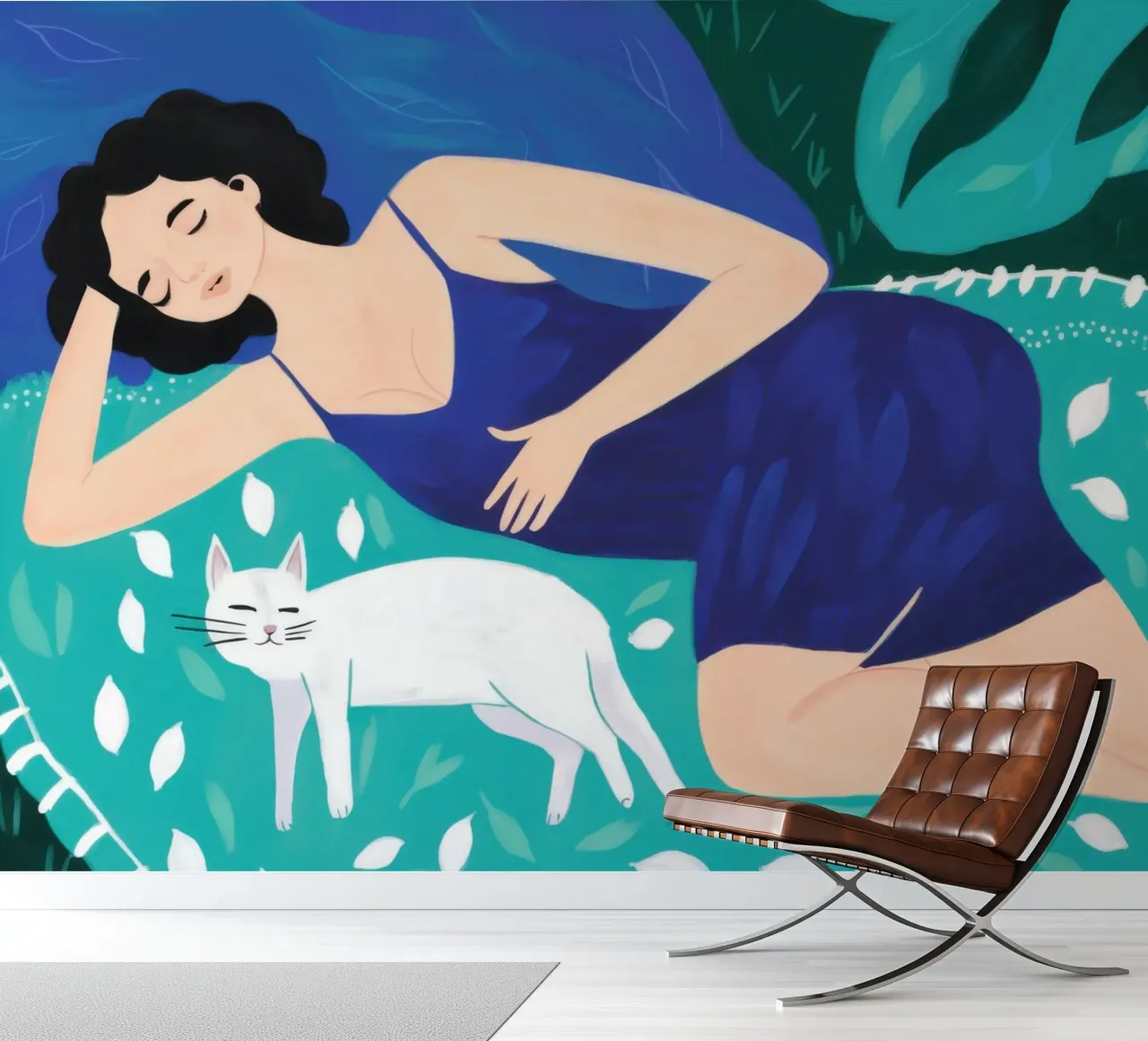 Feline Bed Repose photo wallpaper by Marigold Tiga