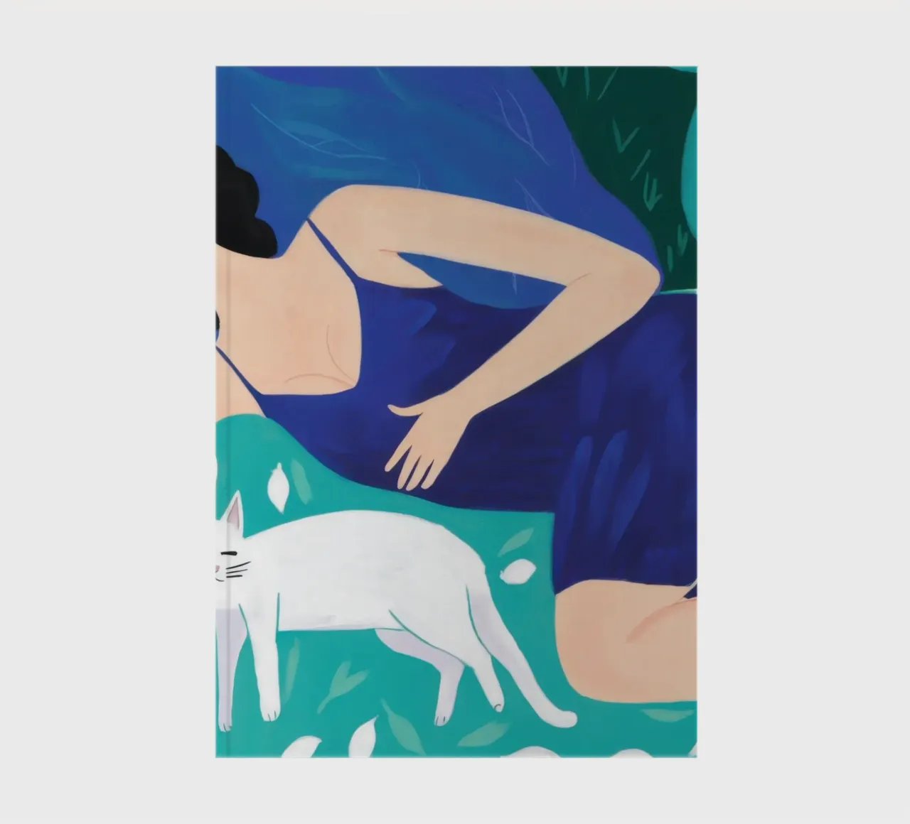 Feline Bed Repose notebook by Marigold Tiga