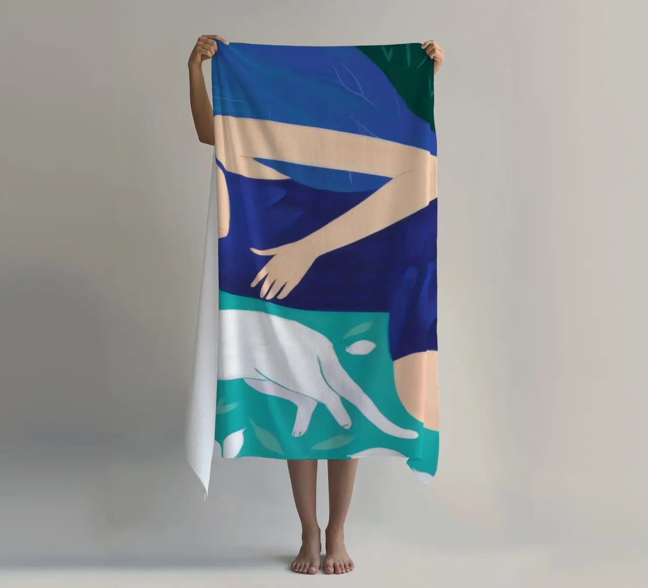 Feline Bed Repose beach towel by Marigold Tiga