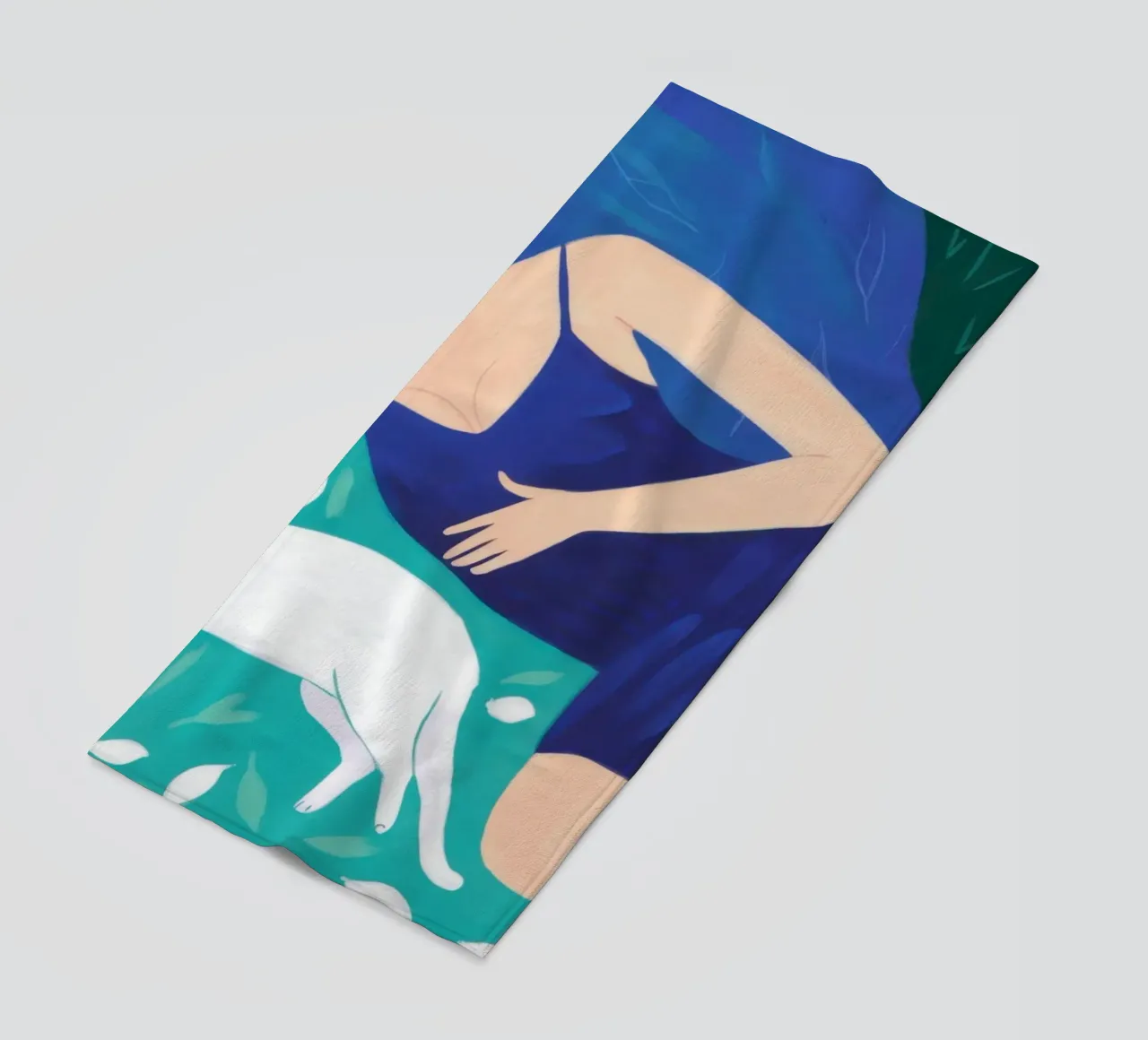 Feline Bed Repose beach towel by Marigold Tiga