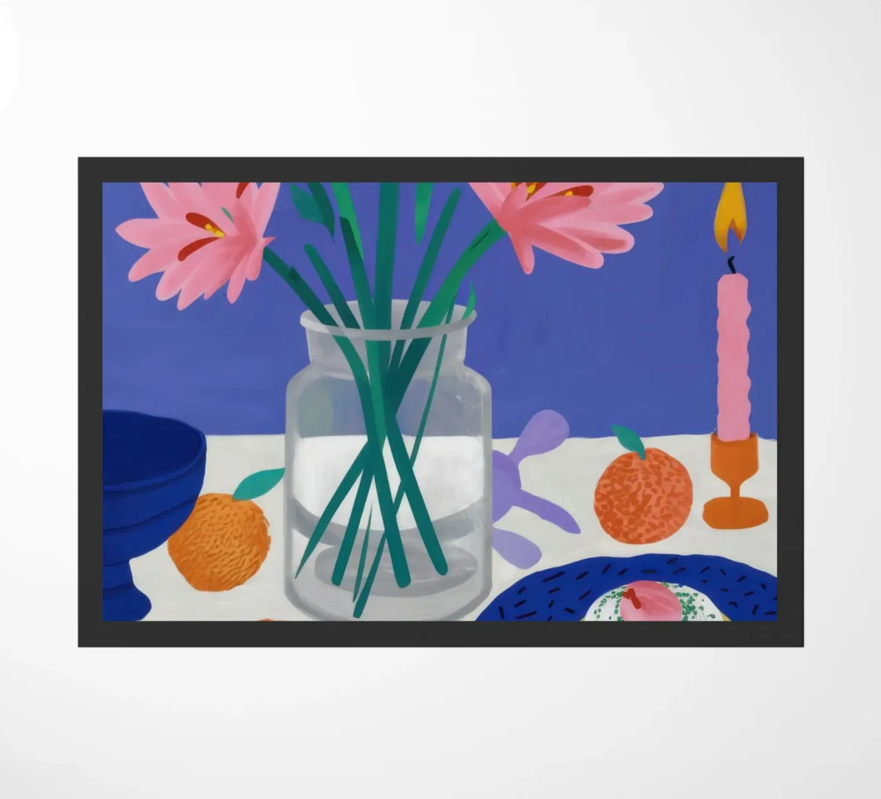 Fiori arancioni e rosa zerbino da Pale Aura