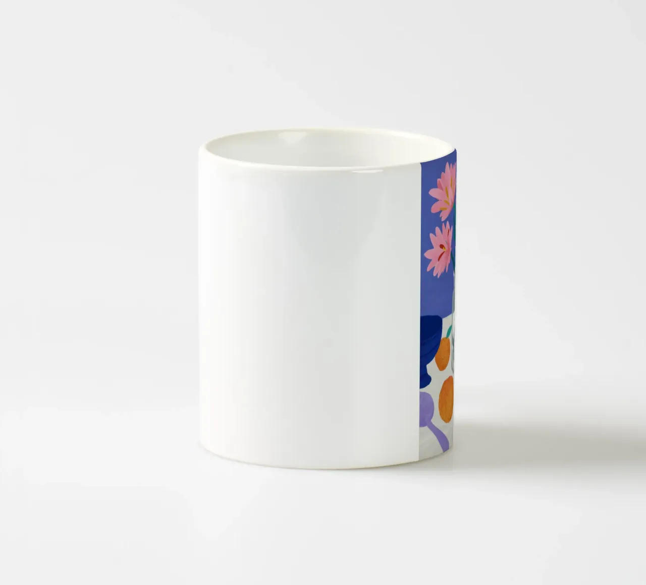 Fiori arancioni e rosa tazza in ceramica da Pale Aura
