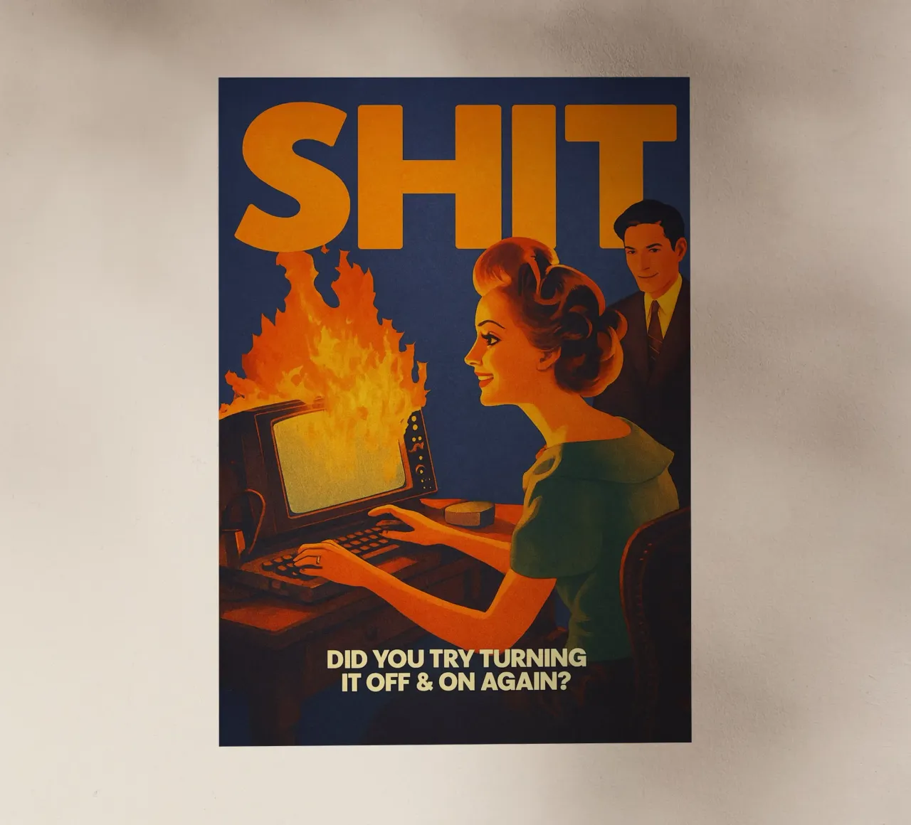 Divertente Retro Computer IT Tech Support pellicola backlit da oneroad