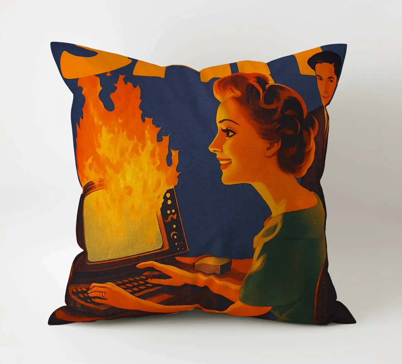 Divertente Retro Computer IT Tech Support cuscino da oneroad