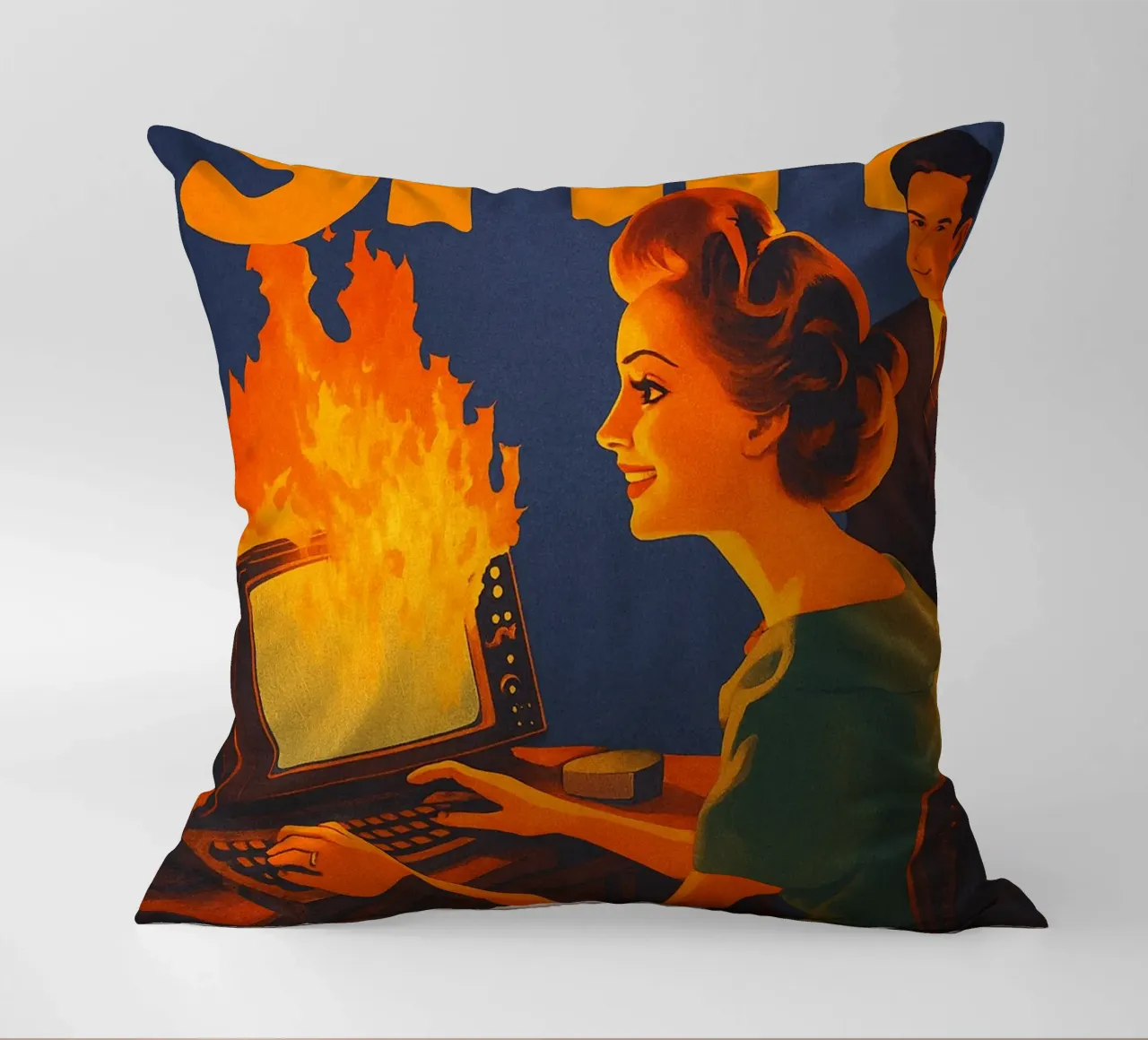 Divertente Retro Computer IT Tech Support cuscino da oneroad