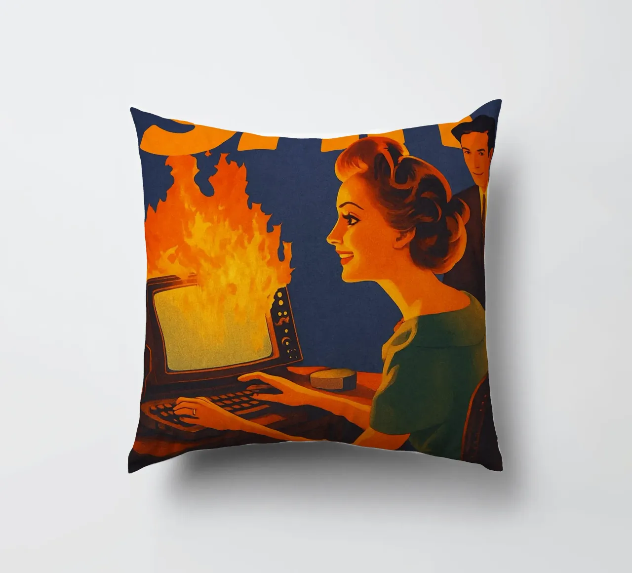 Divertente Retro Computer IT Tech Support cuscino da oneroad