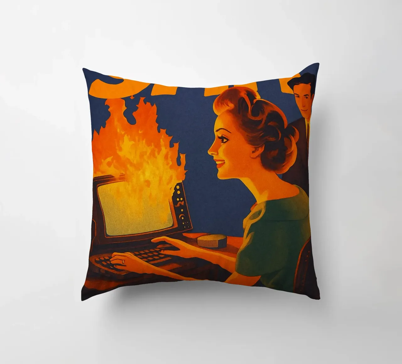 Divertente Retro Computer IT Tech Support cuscino da oneroad